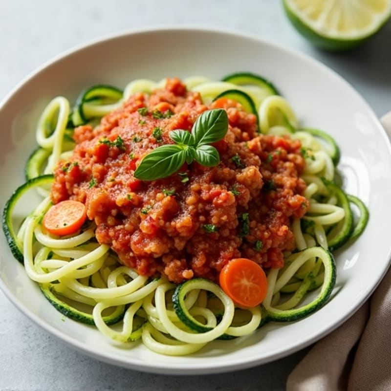 Protein-Packed Turkey Bolognese with Zucchini Noodles