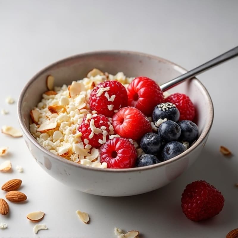 Cottage Cheese Berry Bowl with Toasted Almonds