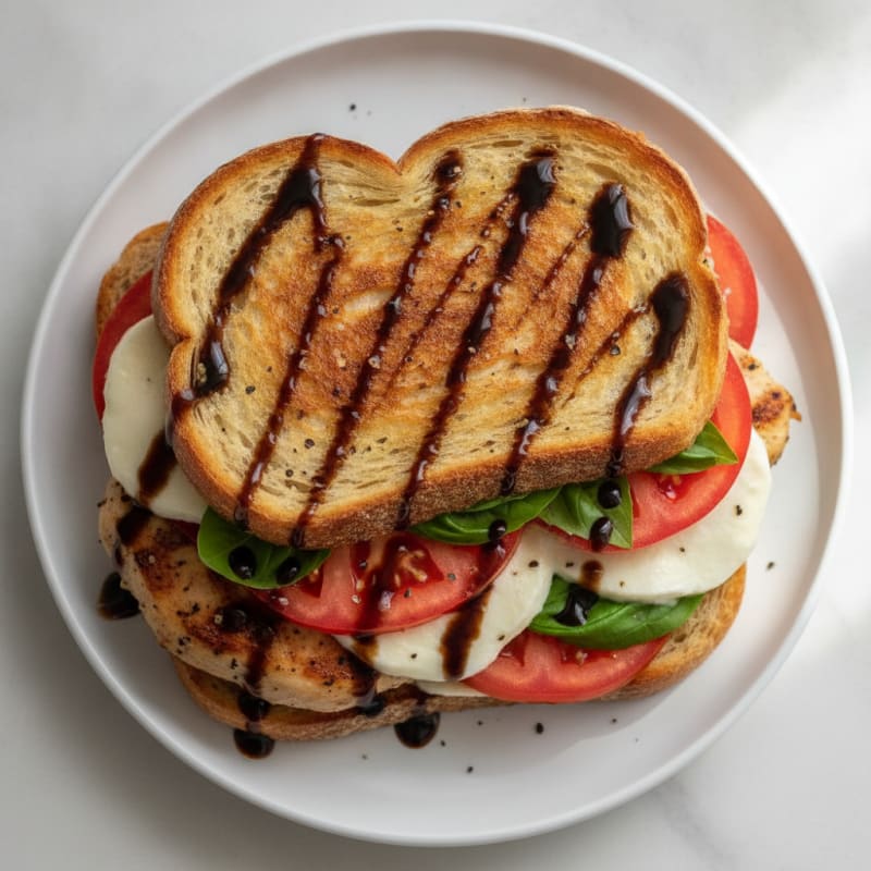 Grilled Caprese Sandwich with Balsamic Glaze