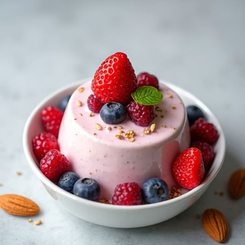 Greek Yogurt Protein Mousse with Berries