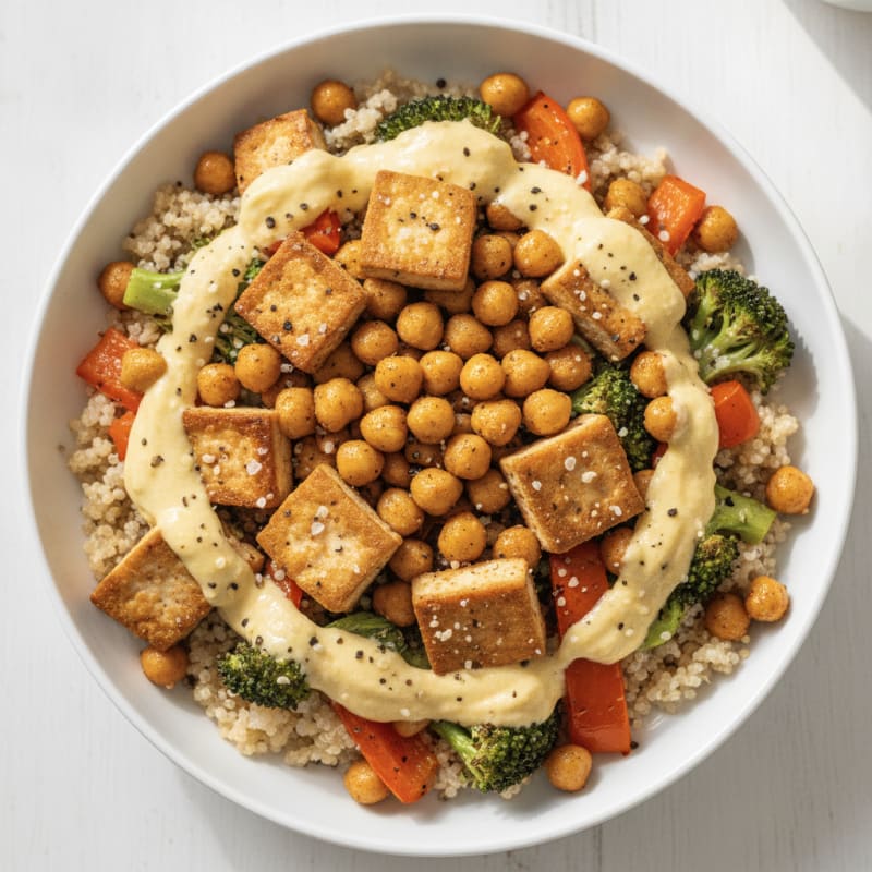 Roasted Vegetable and Chickpea Bowl