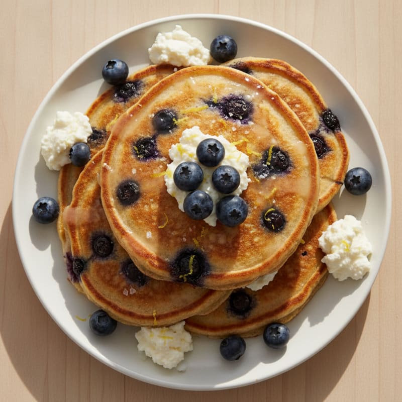 Blueberry Lemon Ricotta Pancakes