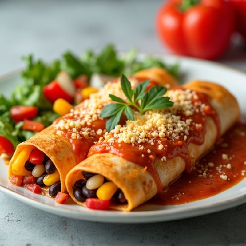Baked Chicken Enchiladas with Smoky Chipotle Sauce