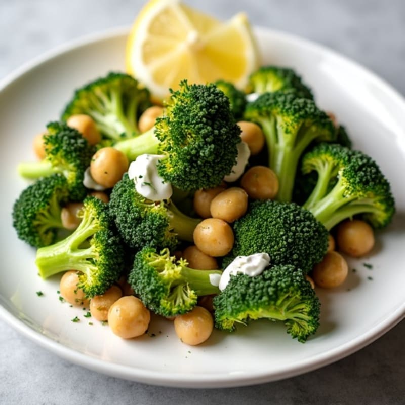 Garlic-Roasted Broccoli with Lemon Herb Sauce