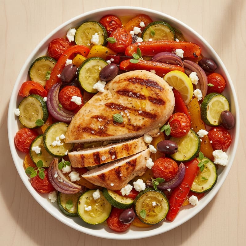 Mediterranean Chicken with Roasted Vegetables