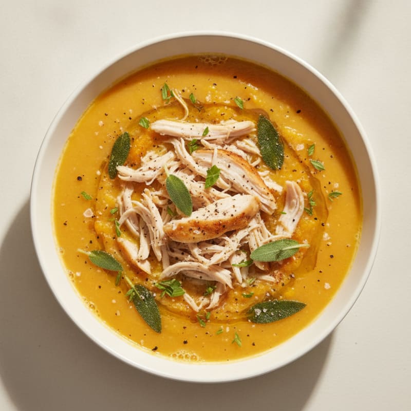 Roasted Butternut Squash Soup with Sage