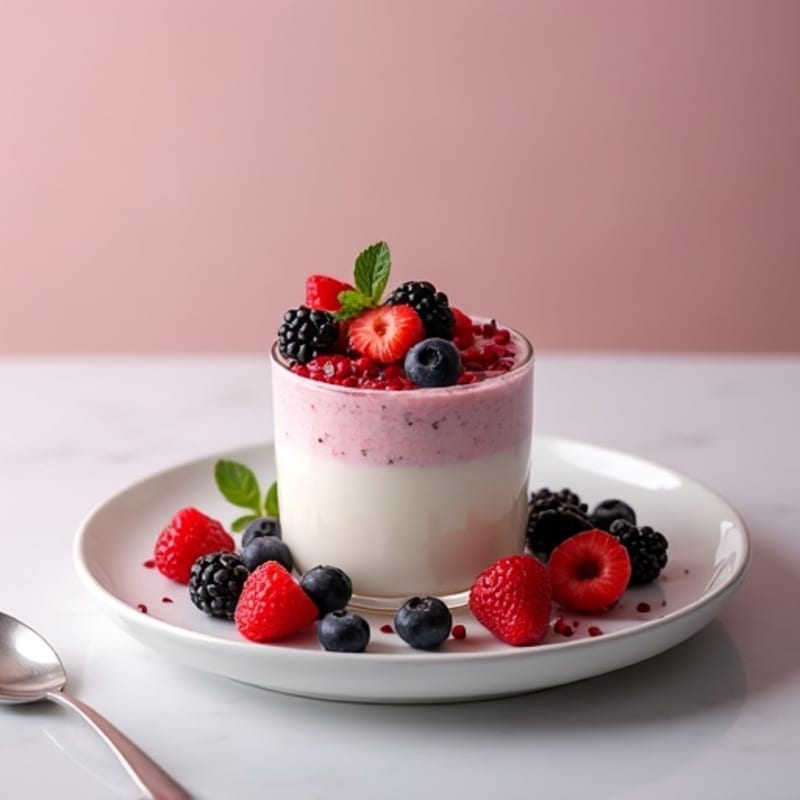 Silky Greek Yogurt Protein Mousse with Berries