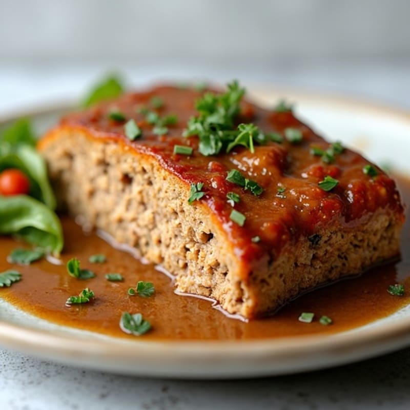 Lean Turkey Meatloaf with Savory Mushroom Gravy