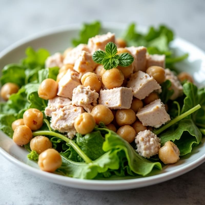 Creamy Tuna and Chickpea Salad with Fresh Greens