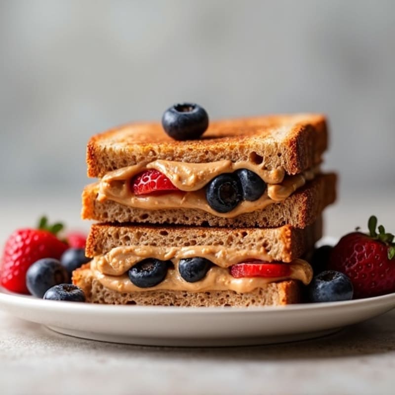 Protein-Packed Almond Butter Berry Sandwich