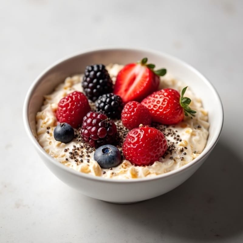 Creamy High-Protein Berry Oats