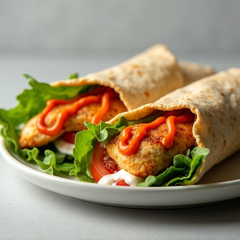 Healthy Buffalo Ranch Chicken Wrap