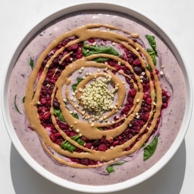 Silky Tofu and Berry Protein Smoothie Bowl