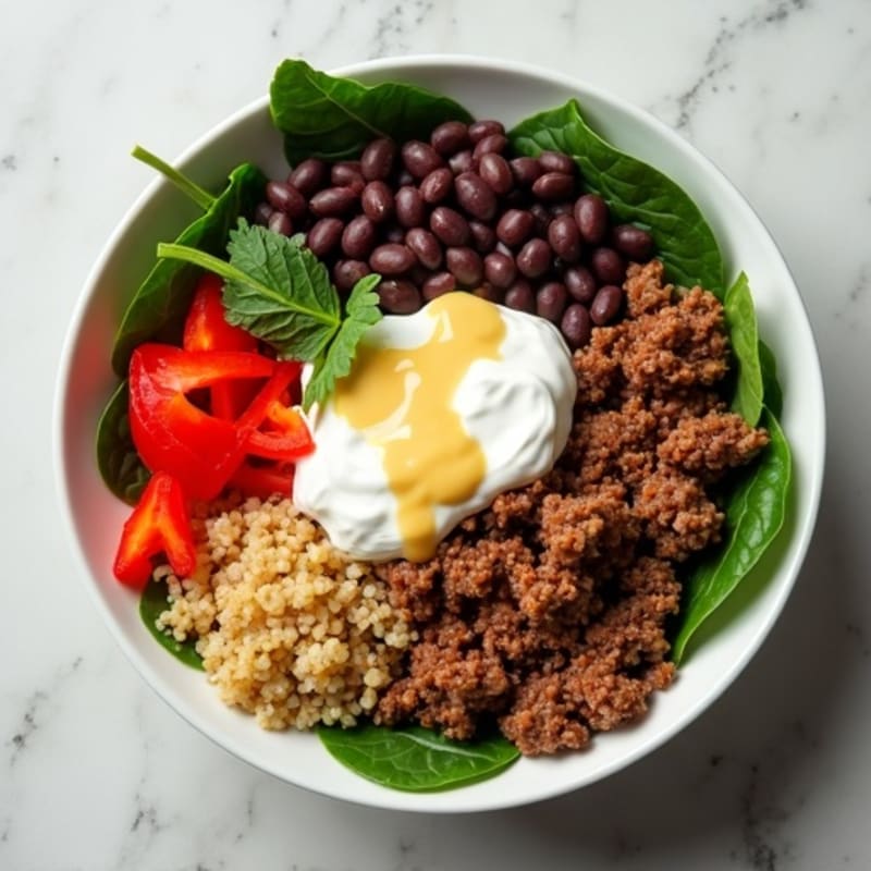 Seasoned Ground Beef Bowl with Special Sauce