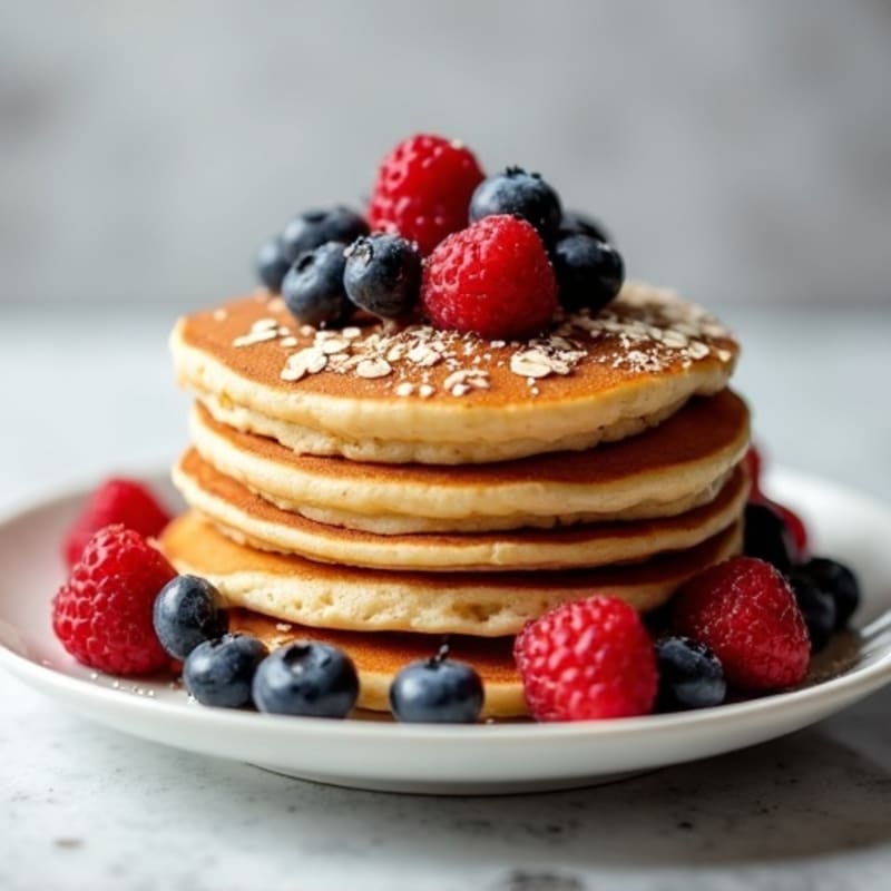 Fluffy High-Protein Berry Pancakes