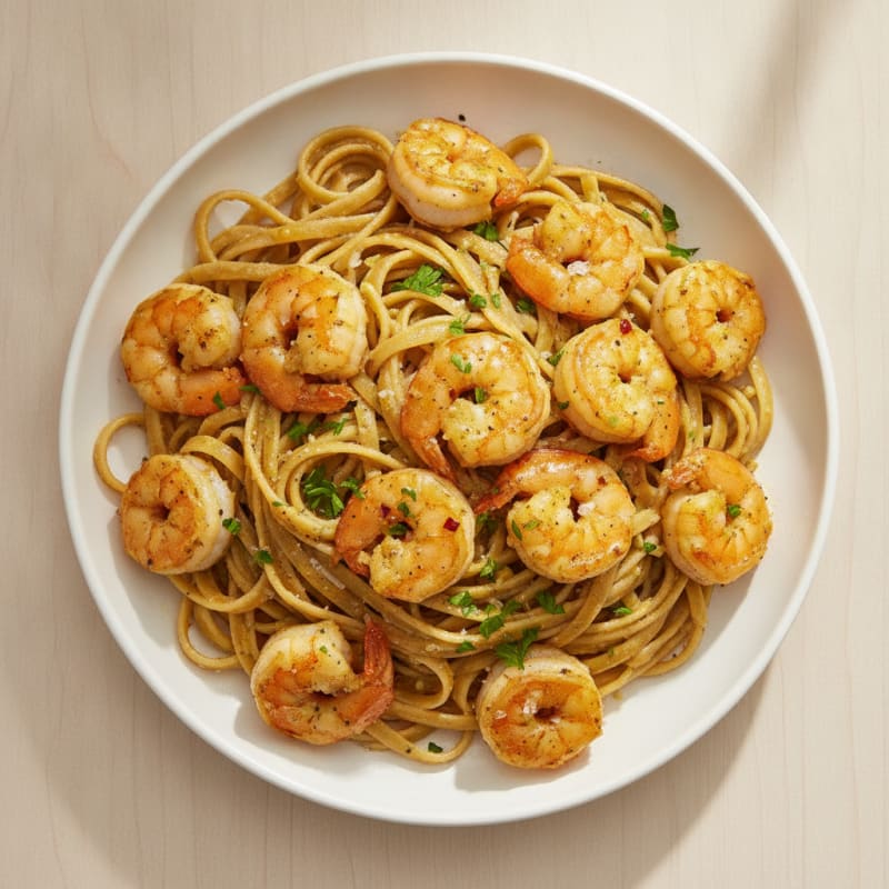 Garlic Butter Shrimp Scampi with Linguine