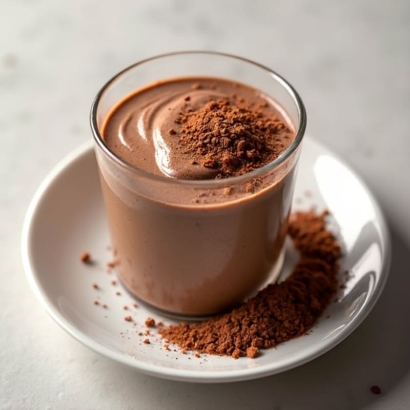 Silky Chocolate Protein Pudding with Almond Butter Swirl