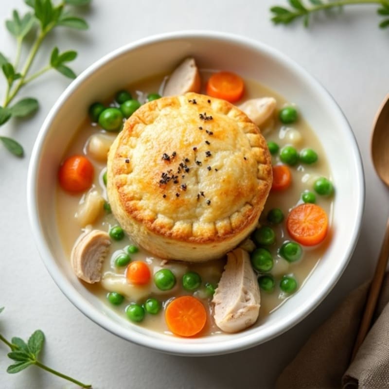 Crustless Creamy Chicken and Vegetable Pot Pie