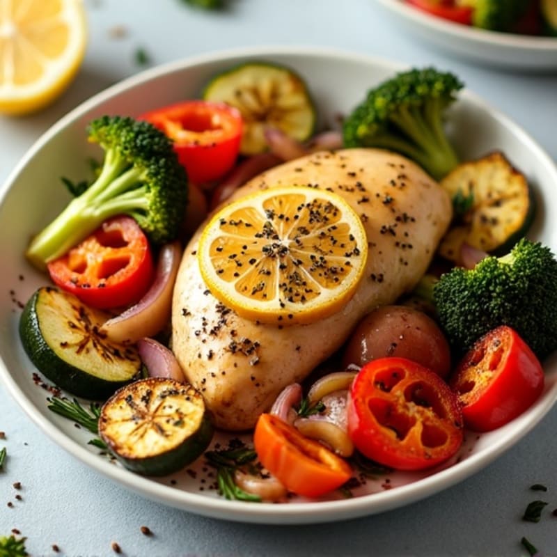 Sheet Pan Lemon Herb Chicken with Roasted Vegetables