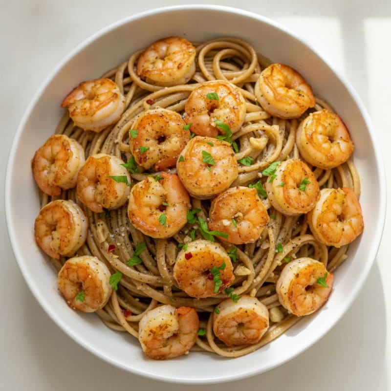 Garlic Butter Shrimp Scampi with Linguine
