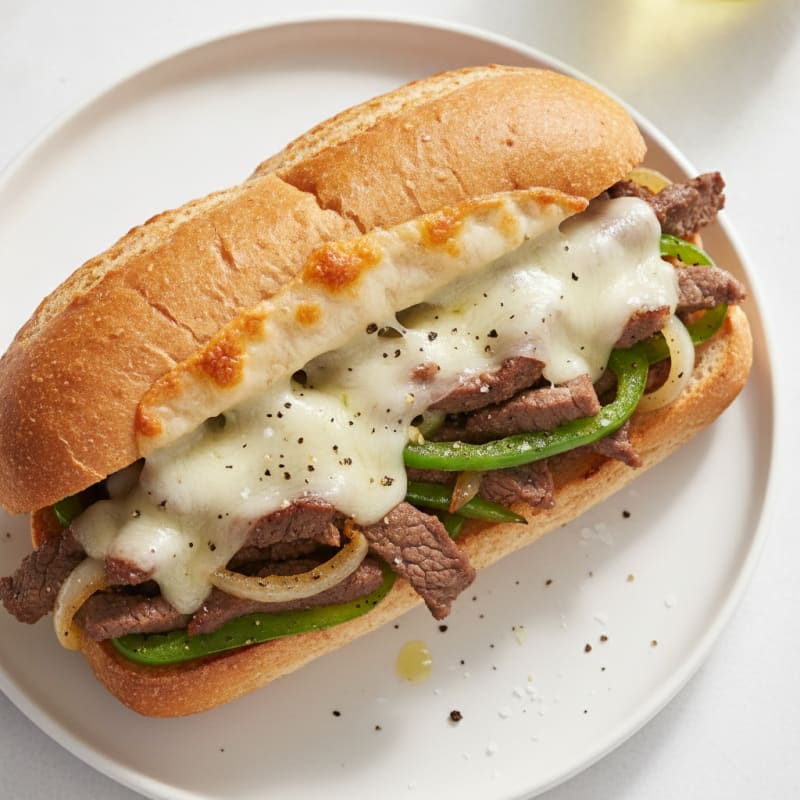 Classic Philly Steak and Provolone Sandwich