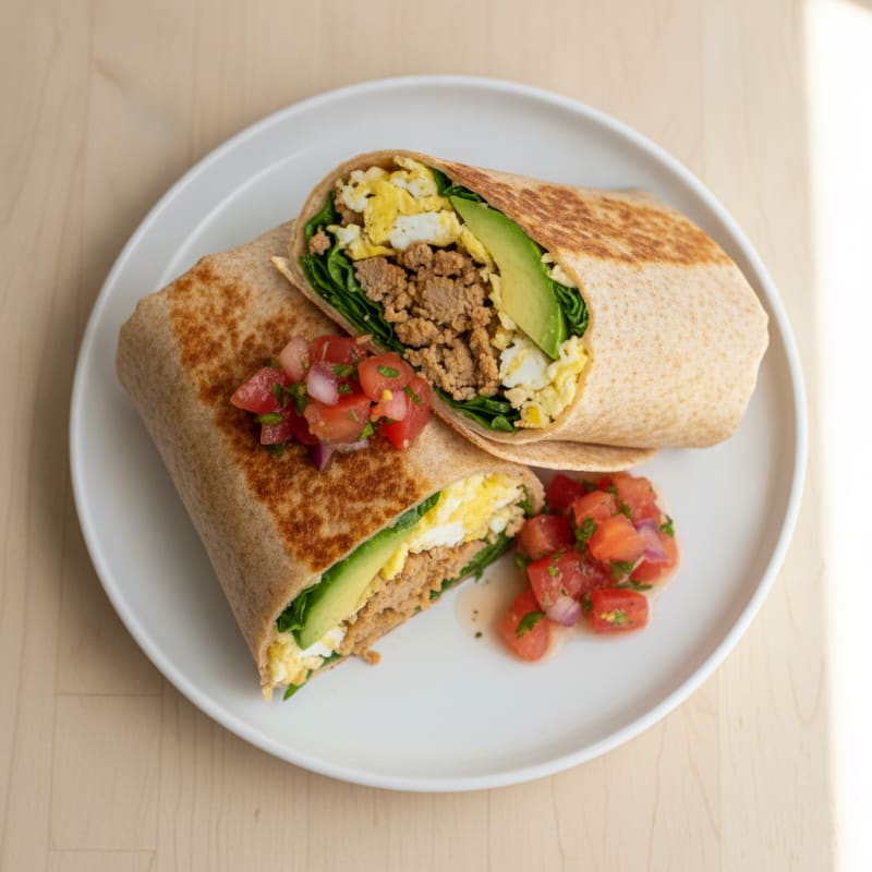 Ultimate Loaded Breakfast Burrito with Fresh Salsa