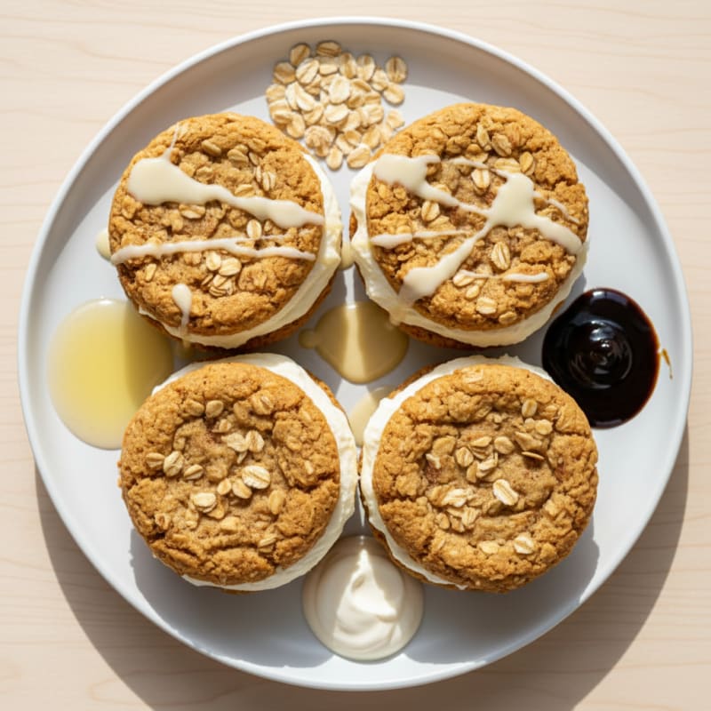 High-Protein Oatmeal Creme Pie Cookies