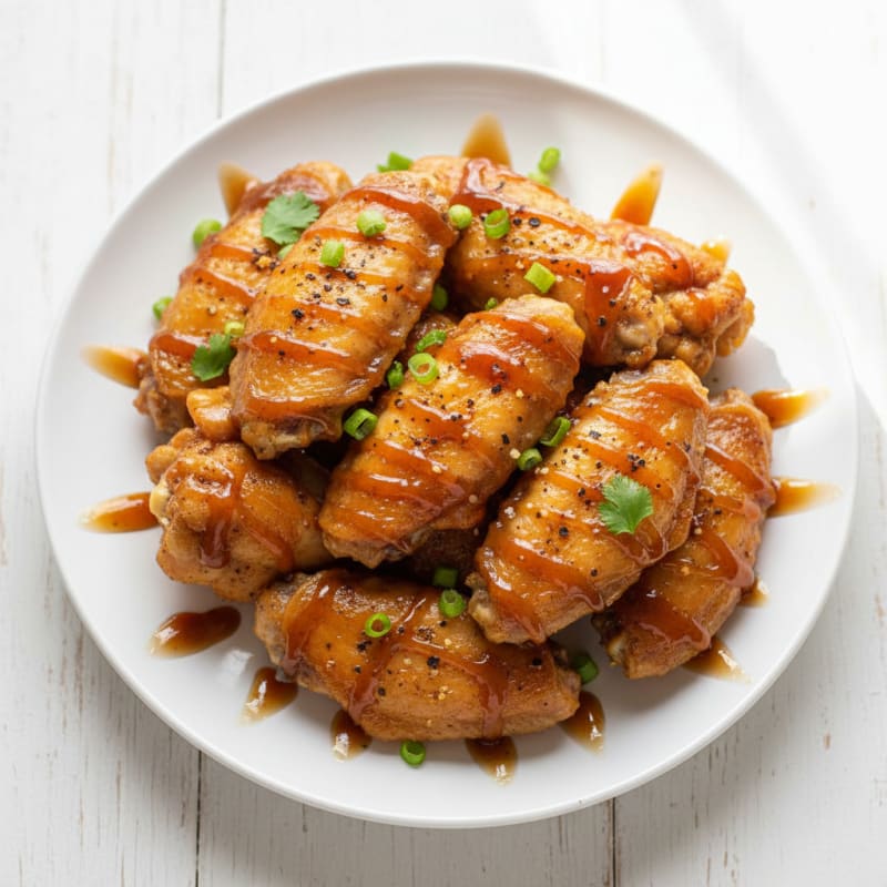Crispy Baked Honey-Glazed Chicken Wings