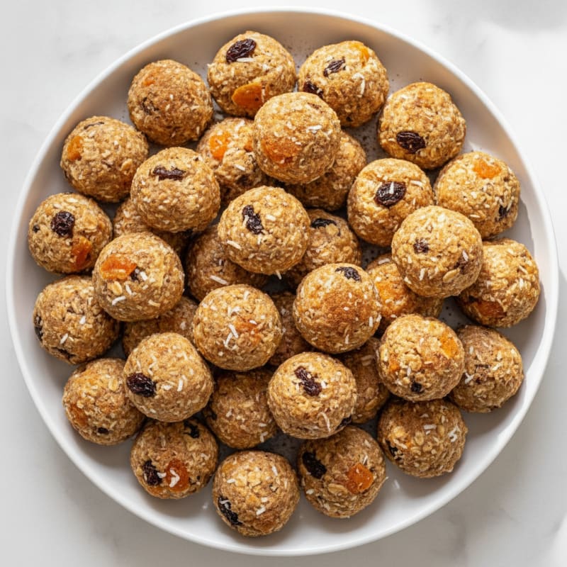 Apricot, Raisin, and Coconut Oat Bites