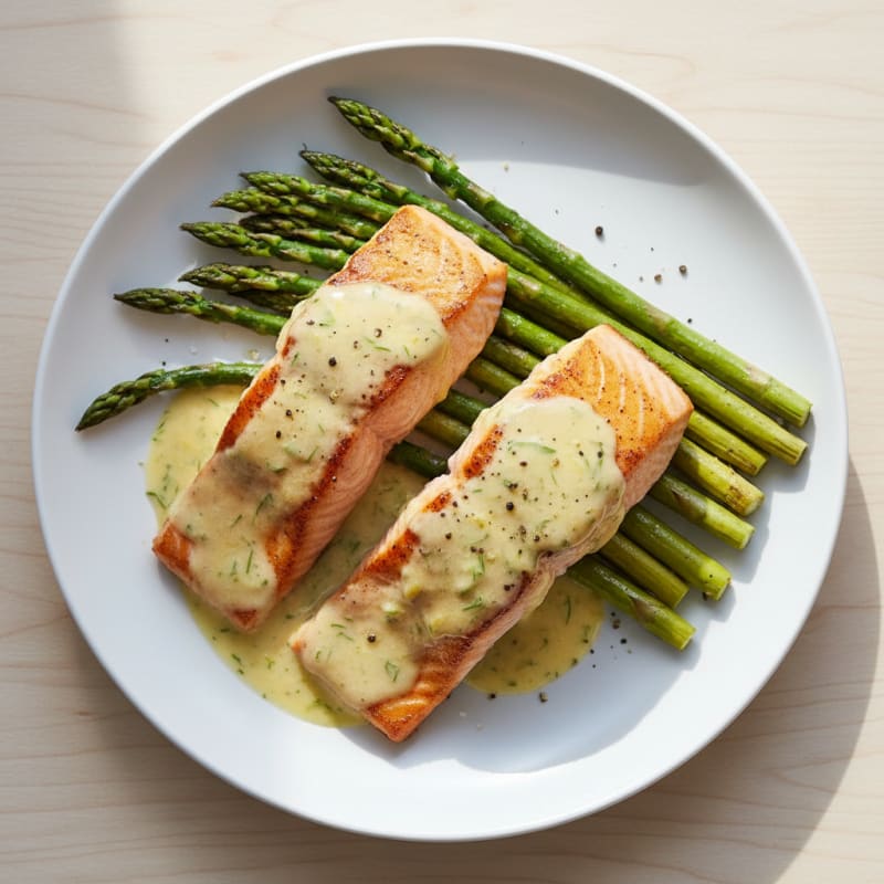 Pan-Seared Salmon with Lemon-Dill Sauce