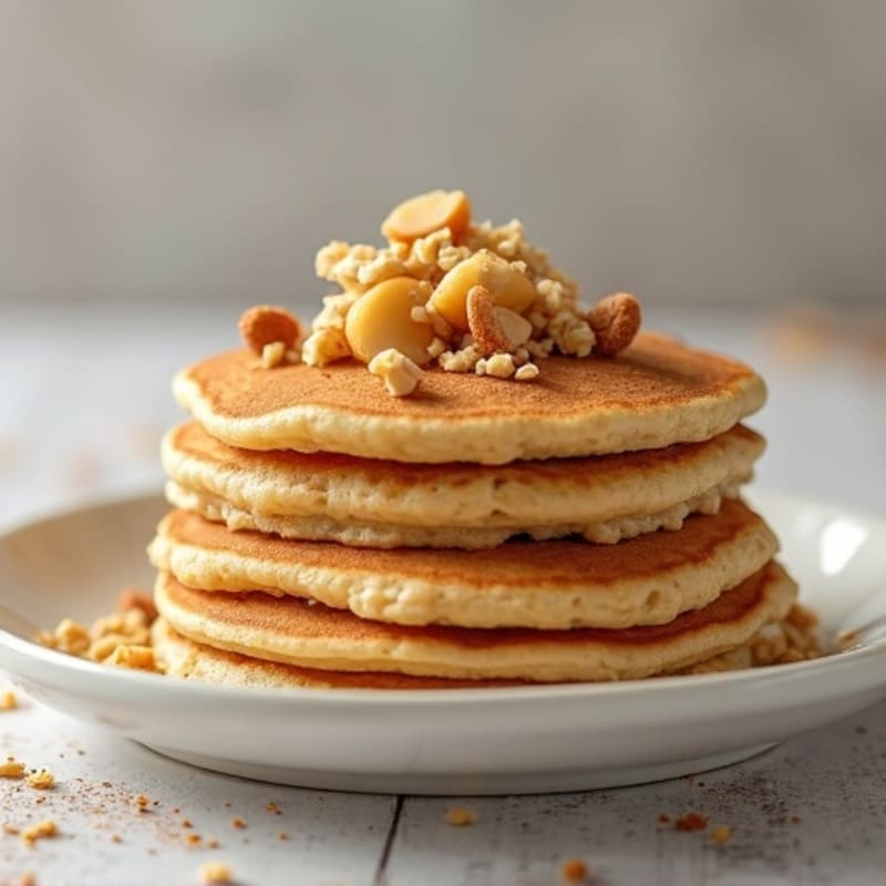 Fluffy Almond Butter Oatmeal Pancakes