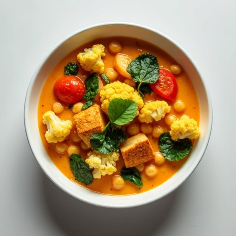 Creamy Coconut Cauliflower Chickpea Curry