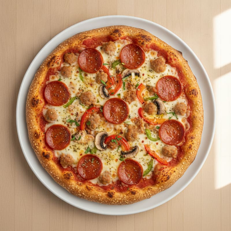 Pepperoni and Sausage Pizza
