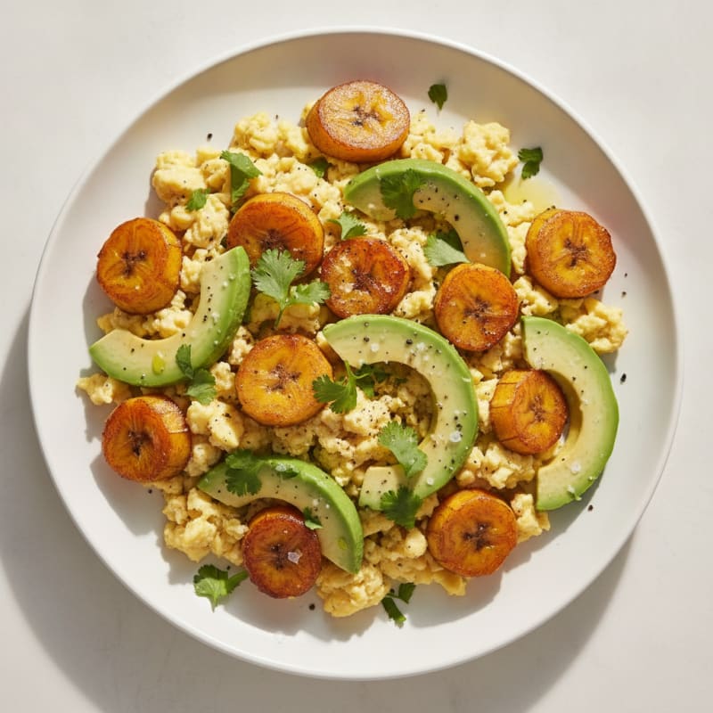 Plantain and Avocado Egg Scramble