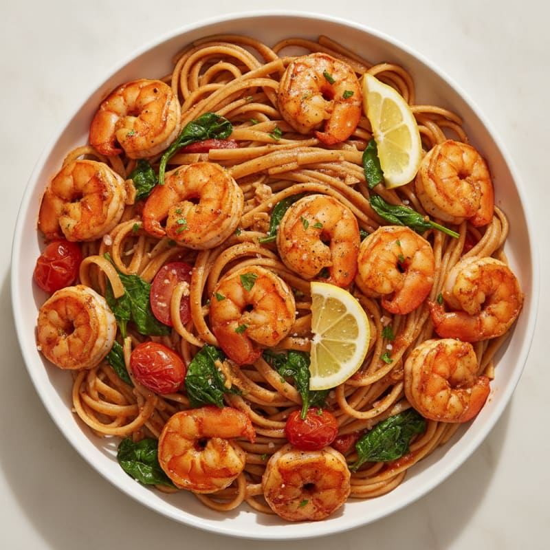 Spicy Calabrian Chili Shrimp Linguine