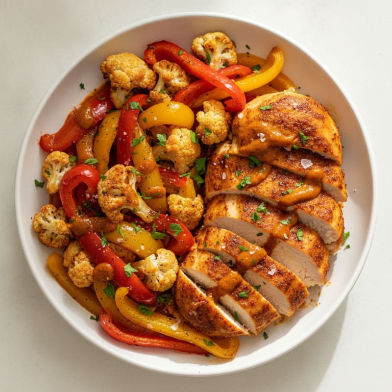 Spicy Harissa Chicken with Roasted Vegetables