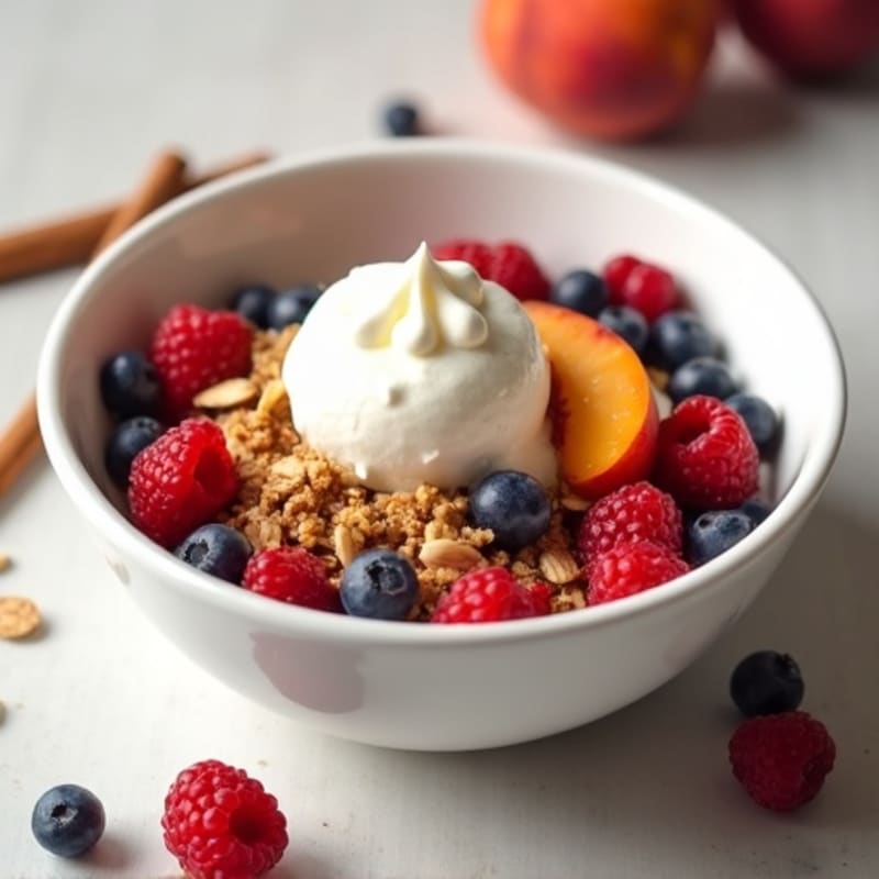 Fresh Berry-Peach Oat Crumble