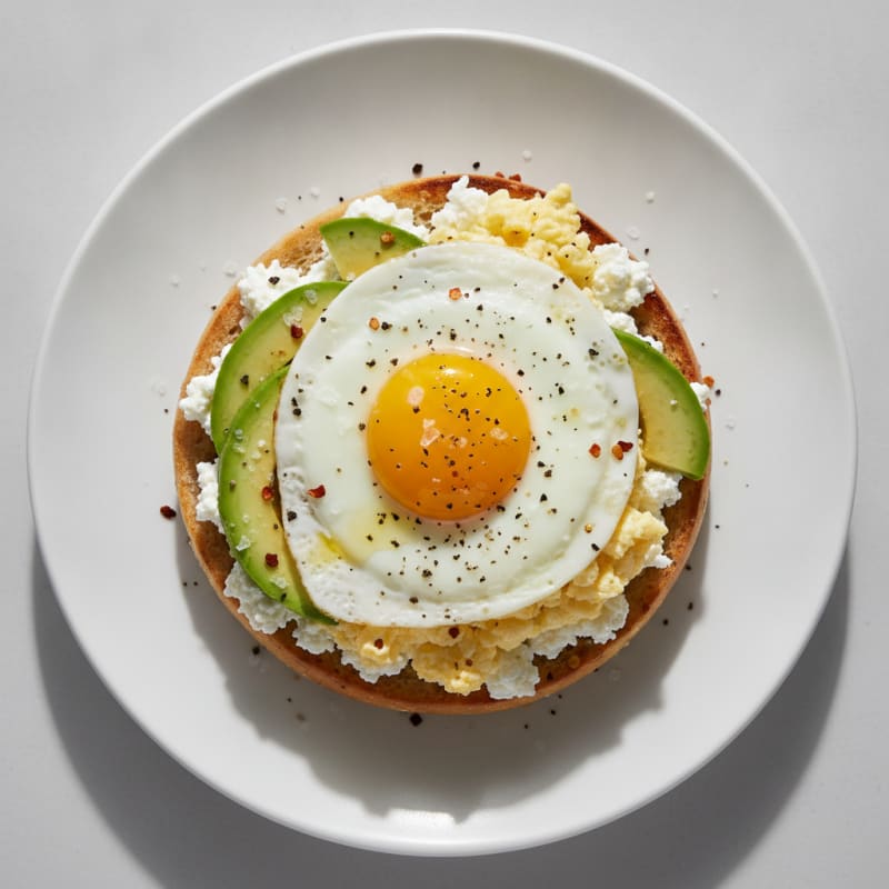 Avocado Egg Protein Bagel