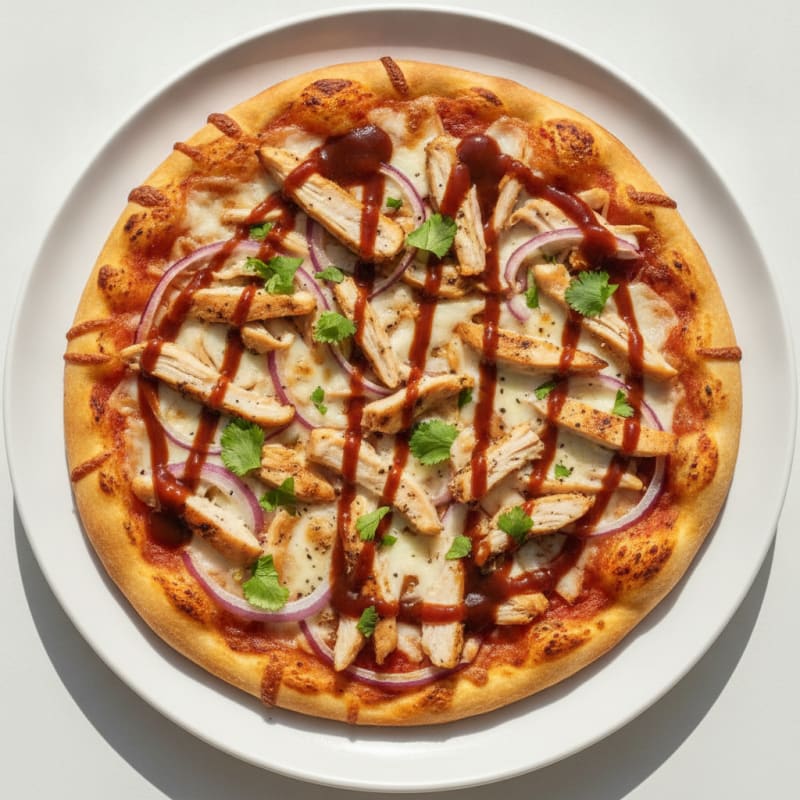 High-Protein BBQ Chicken Pizza with Red Onion