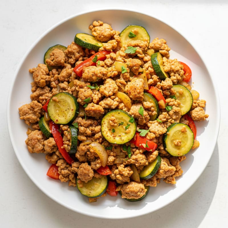 Savory Ground Turkey and Vegetable Skillet