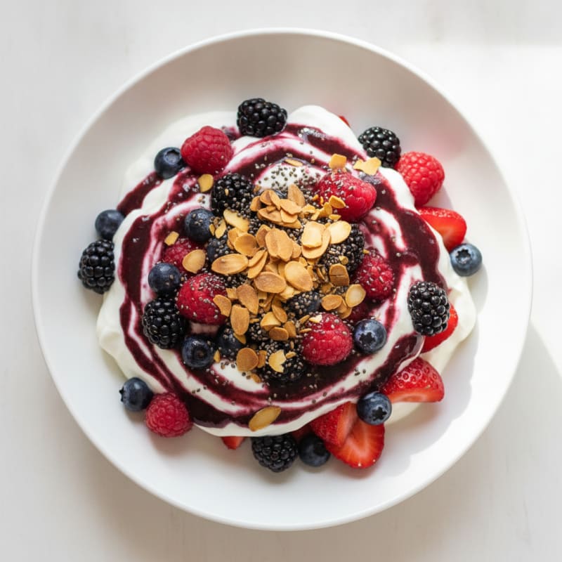 Creamy Greek Yogurt Protein Parfait with Mixed Berries