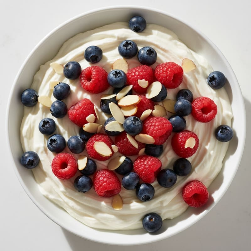Silky Greek Yogurt Protein Pudding with Berries