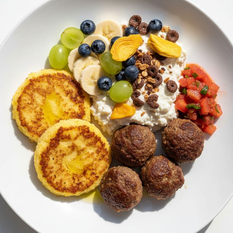 Tuna Cottage Cheese Bowl with Berries