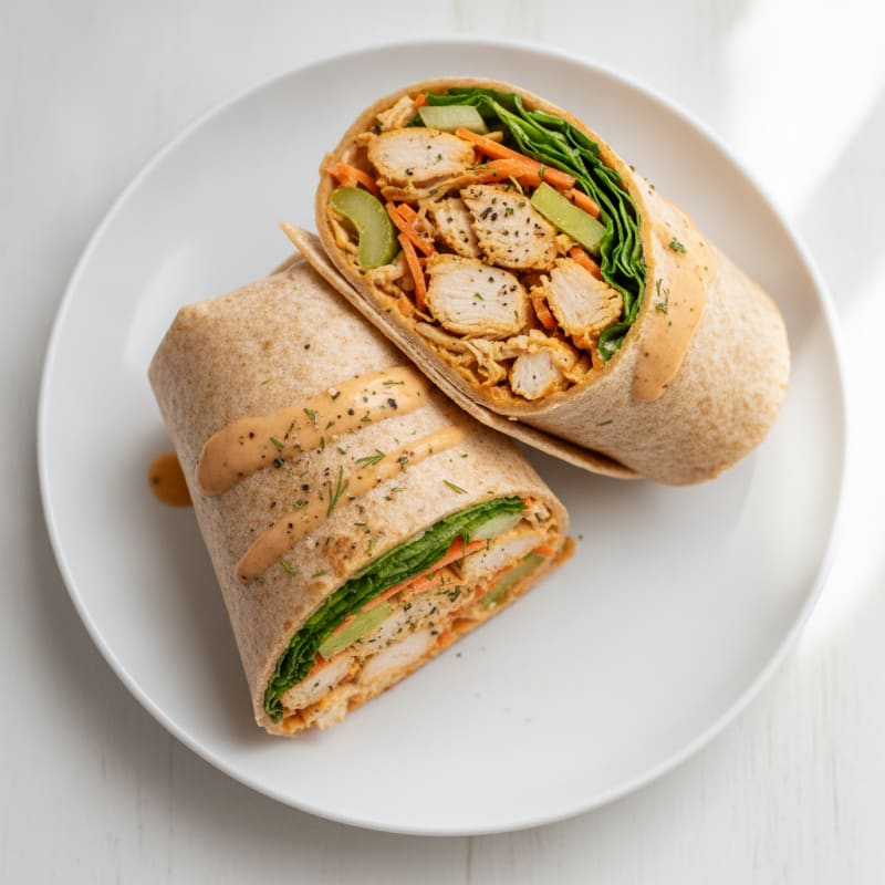 Buffalo Ranch Chicken Salad Wrap
