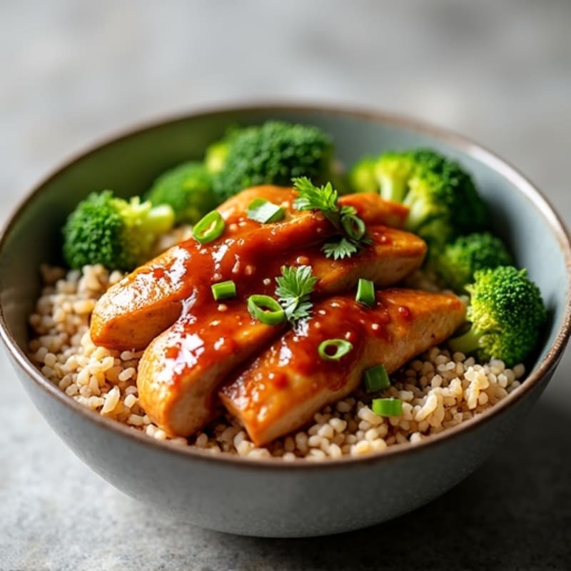 Sticky Ginger-Garlic Teriyaki Chicken Bowl