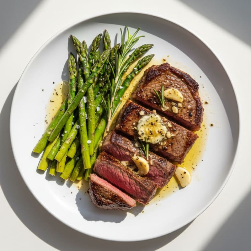 Pan-Seared Steak with Garlic Butter