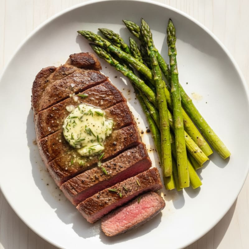 Pan-Seared Steak with Garlic Herb Butter
