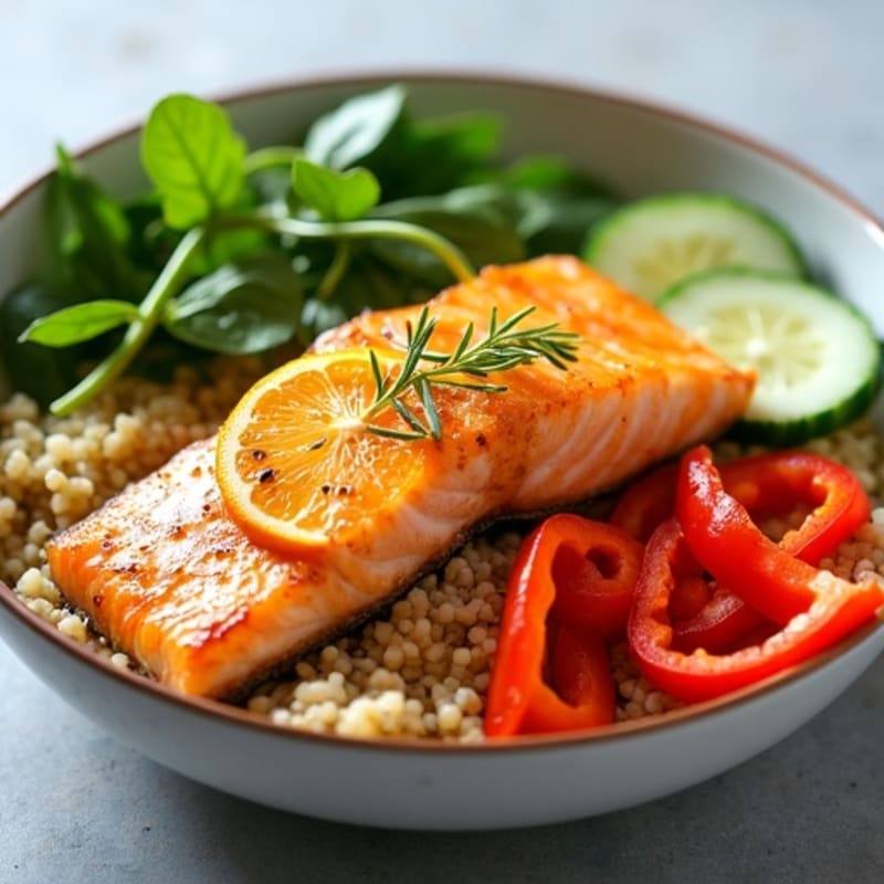 Citrus-Glazed Pan Seared Salmon Power Bowl