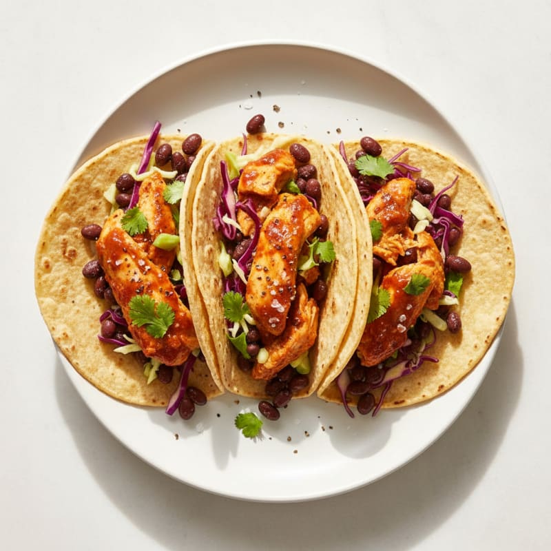 Smoky Chipotle Chicken and Black Bean Tacos