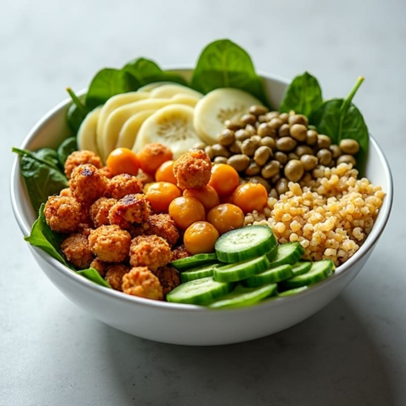 Crispy Roasted Chickpea Buddha Bowl with Tahini Sauce